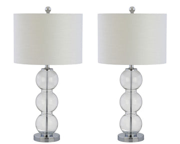 Bella 27" Glass Triple Sphere LED Table Lamp - JONATHAN Y